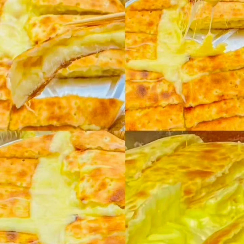 网红芝士榴莲饼技术配方街头水果饼小吃制作教程商用摆摊开店