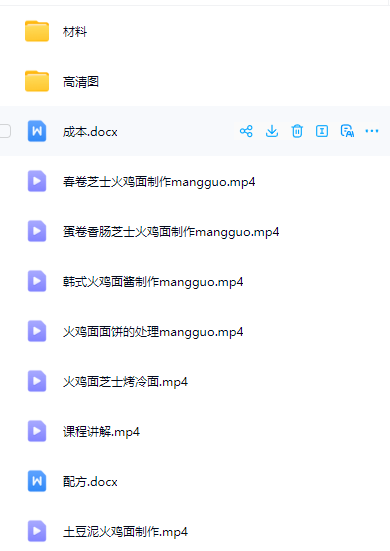 摆摊日入1000+火鸡面系列商用配方技术教学课程教程