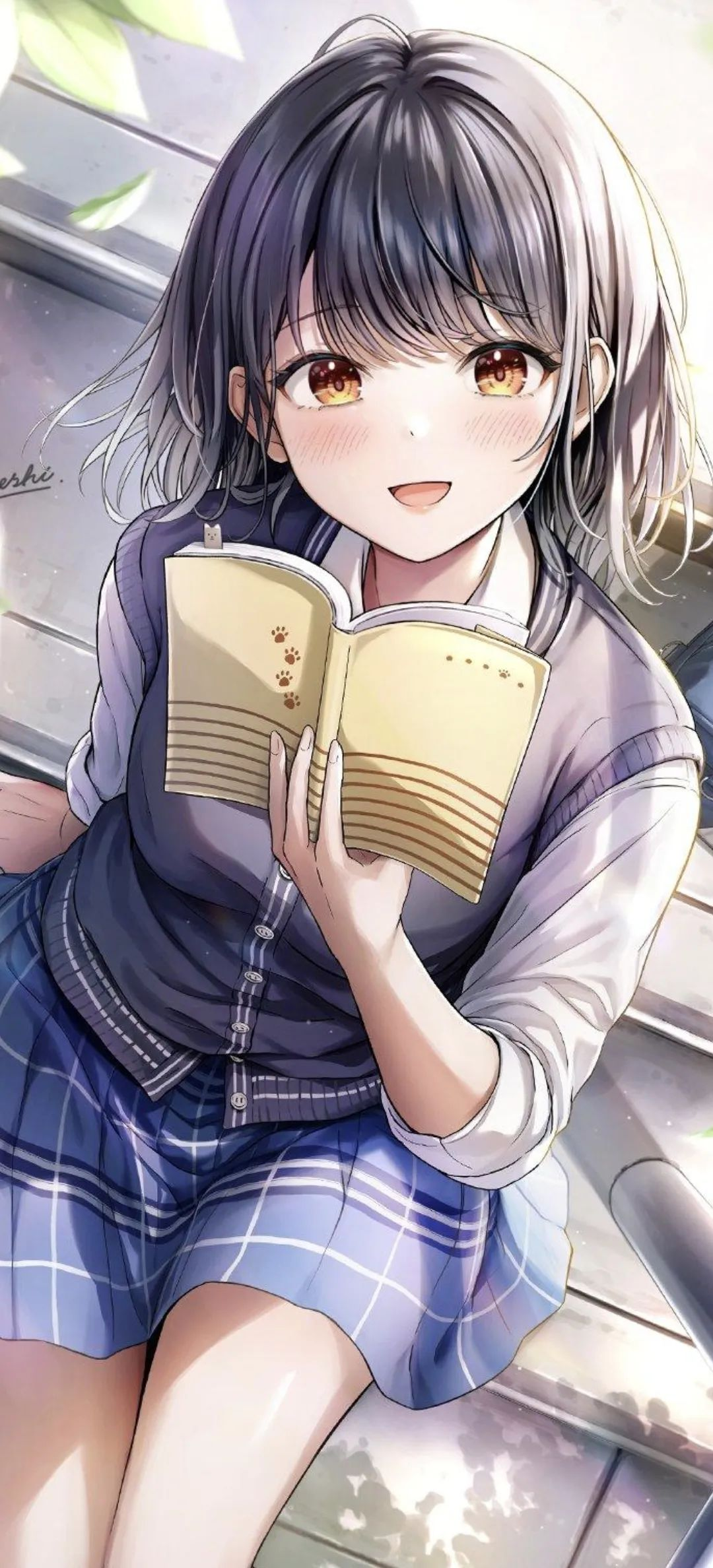 动漫壁纸 | 铅笔划在纸上，意外勾出了一朵正在绽放的小野花