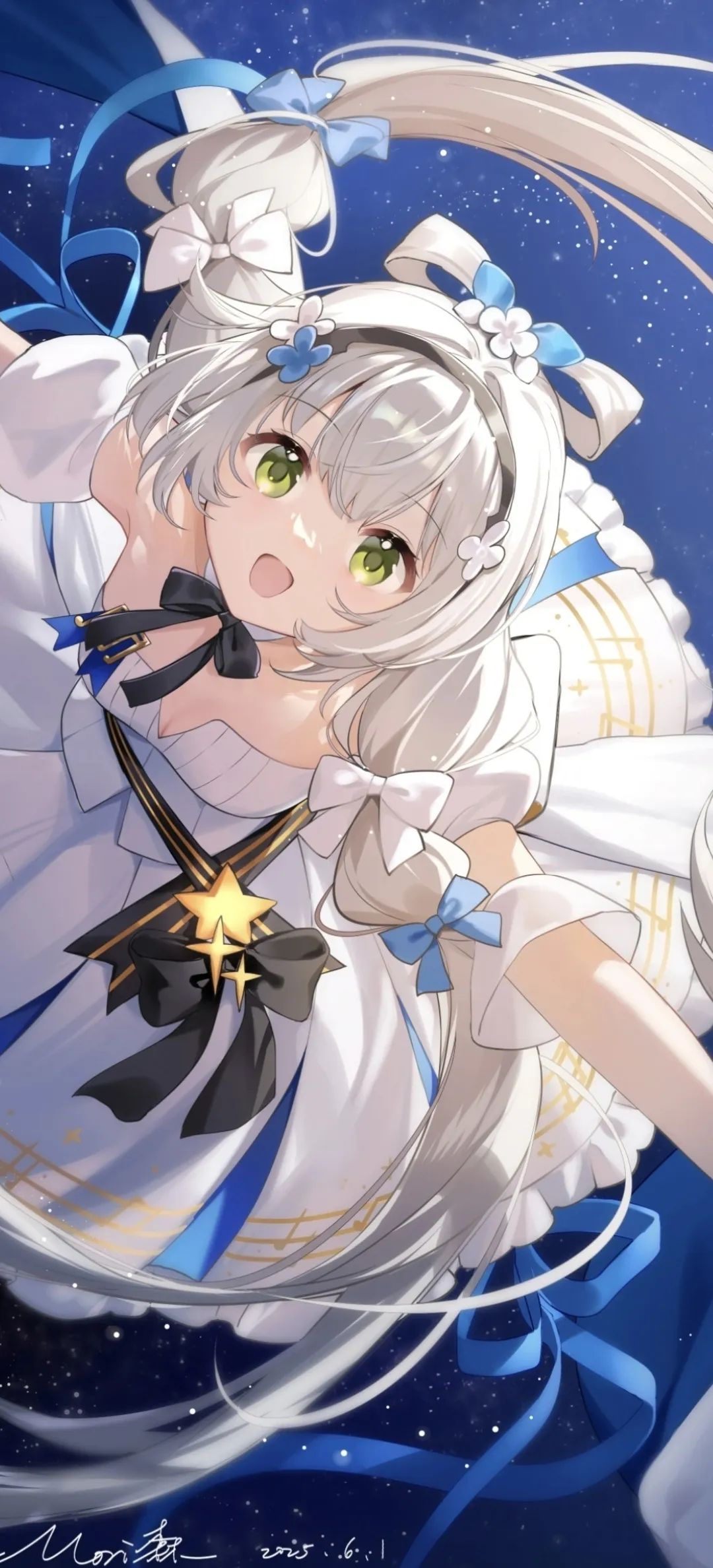 动漫壁纸 | 铅笔划在纸上，意外勾出了一朵正在绽放的小野花