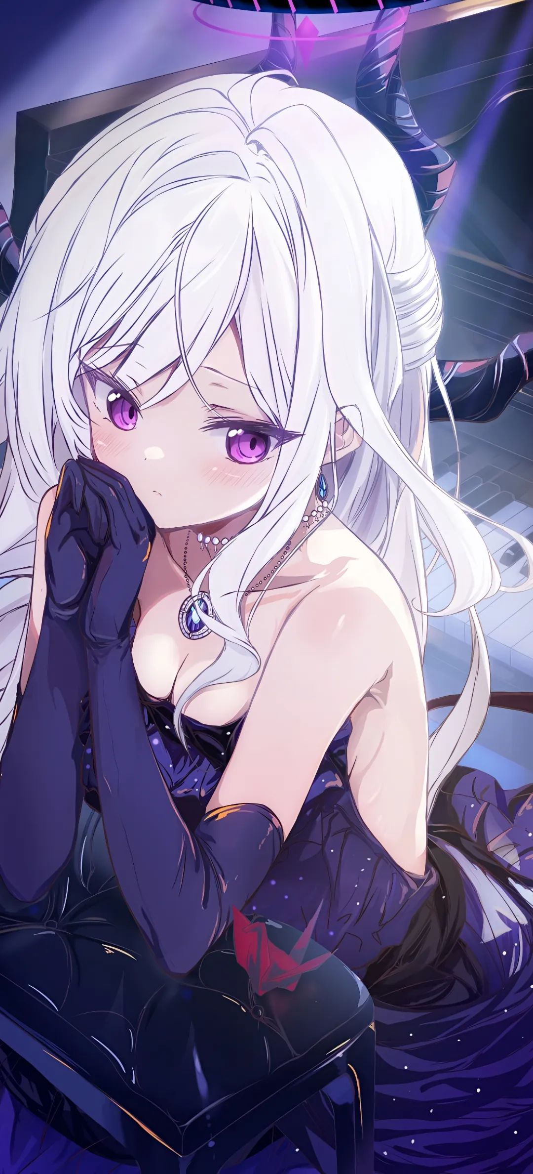 动漫壁纸 | 乌云被风揉碎，散成天边淡紫色的絮