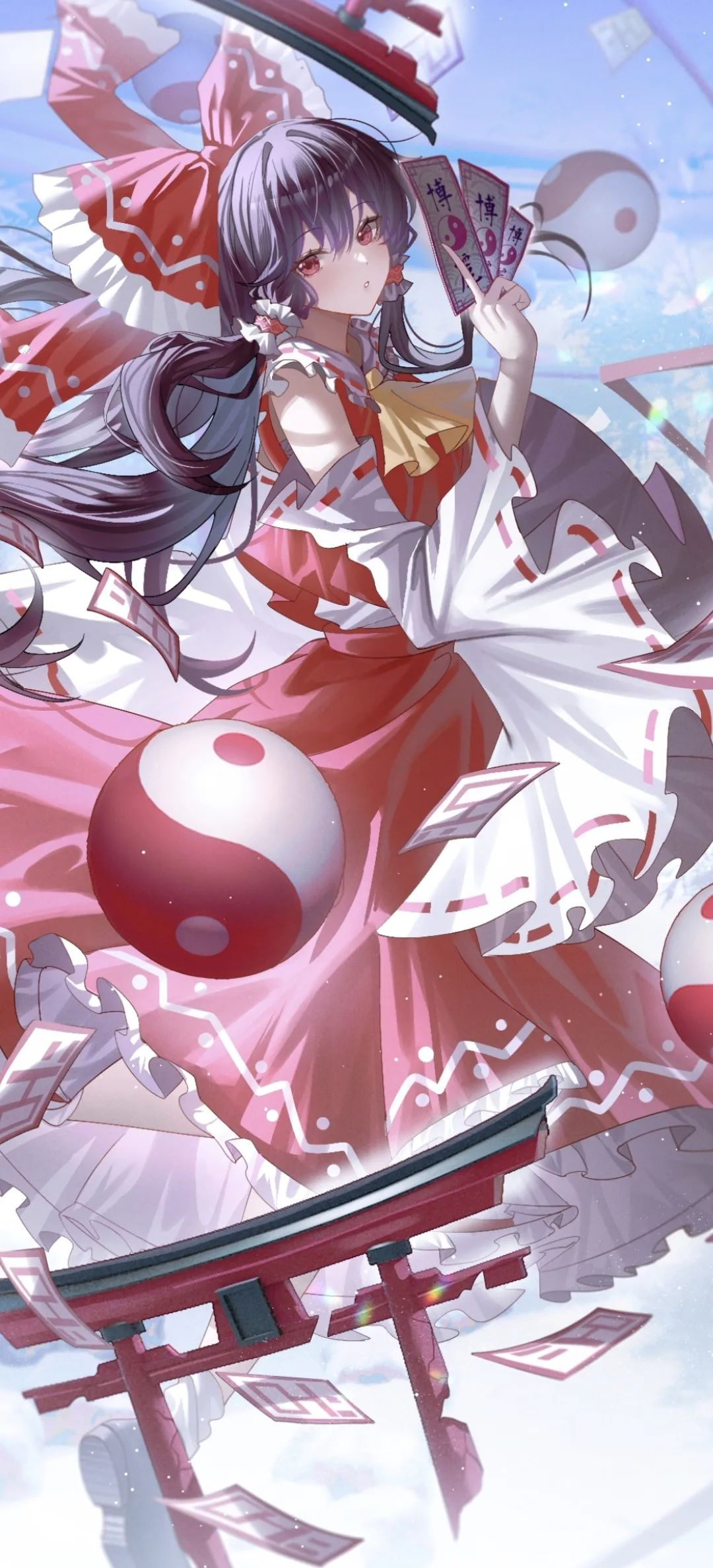 动漫壁纸 | 乌云被风揉碎，散成天边淡紫色的絮