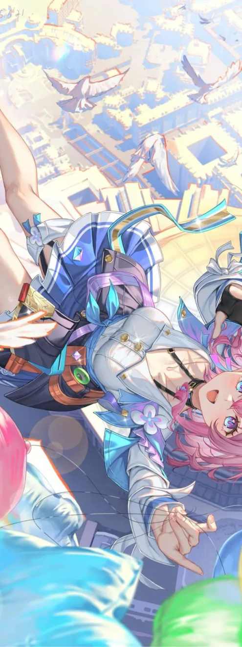 动漫壁纸 | 坐在廊下听雨，时间慢得如同凝固