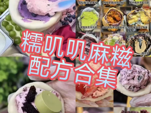 21套麻糍团糯米糍最新净净等系列技术教程配方